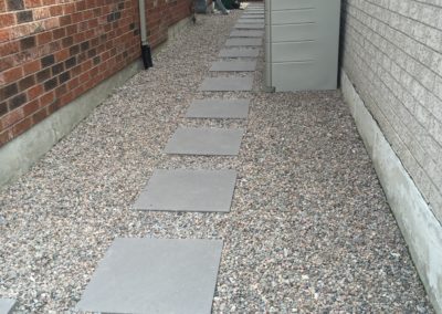 Pathyway and River Pebble Installation